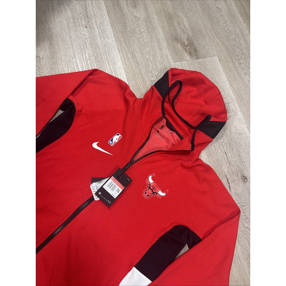 Nike Chicago Bull Showtime Full Zip Basketball Hoodie  Women's  Sz L Therma-Fit